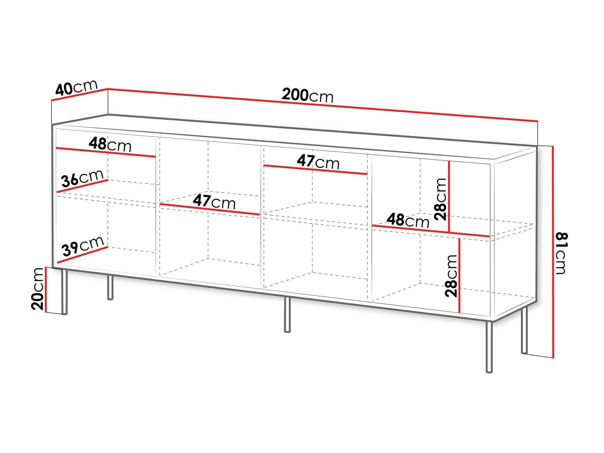 Skænk Flosoru 102 (Sort)