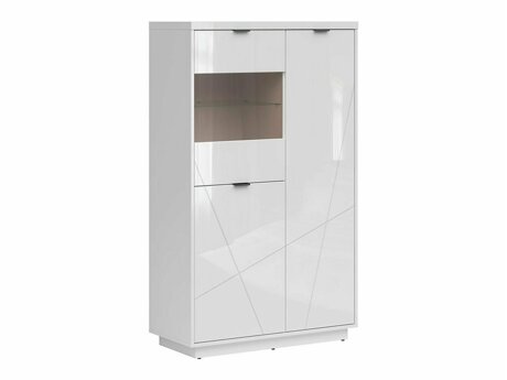 Boekenkast Fivale 103 (Glanzend wit + Wit)