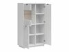 Boekenkast Fivale 103 (Glanzend wit + Wit)
