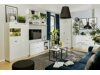 Boekenkast Fivale 103 (Glanzend wit + Wit)