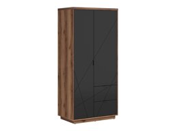 Kledingkast Fivale 105 (Donker delano-eik + Zwart)