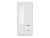 Kledingkast Fivale 105 (Glanzend wit + Wit)