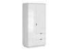 Kledingkast Fivale 105 (Glanzend wit + Wit)