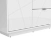 Kledingkast Fivale 105 (Glanzend wit + Wit)