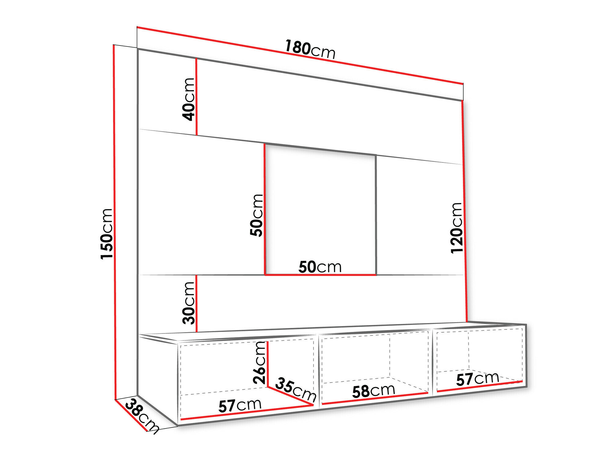 Stuemøbelsæt Comfivo Salix (Sort + Sort marmor)