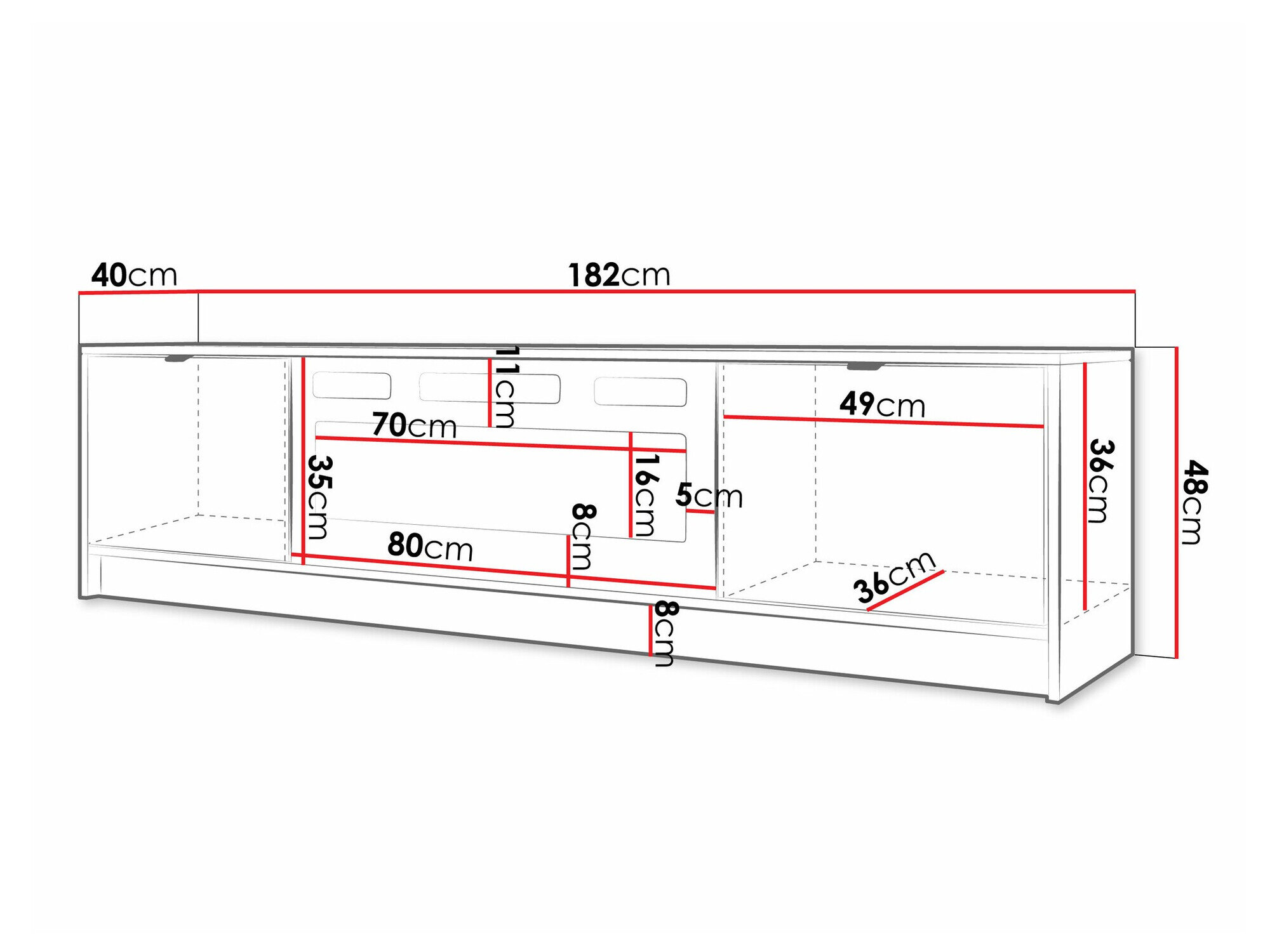 TV-bord Comfivo Papilio II (Hvid)