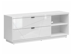 TV galds Fivale 104 (Glancēts balts + Balts)