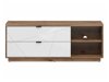 TV-meubel Fivale 104 (Donker delano-eik + Glanzend wit)