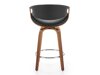 Counterstoel Houston 1599 (Zwart + Notenhout)