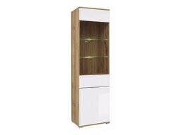 Boekenkast Tivetra 106 (Wotan eik + Glanzend wit)