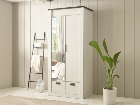 Armoire Cirtale 106 (Anthracite + Pin blanchi)