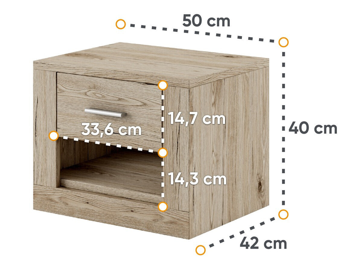 Sengebord Cirdelu 107 (San remo eg)