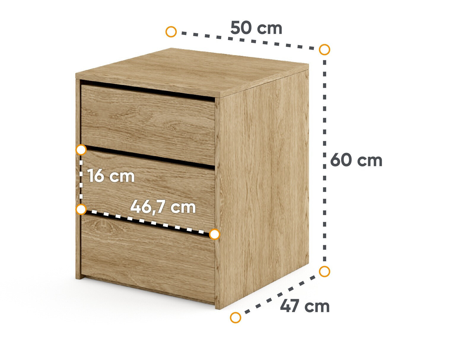 Sengebord Cirdelu 113 (Egetræ)