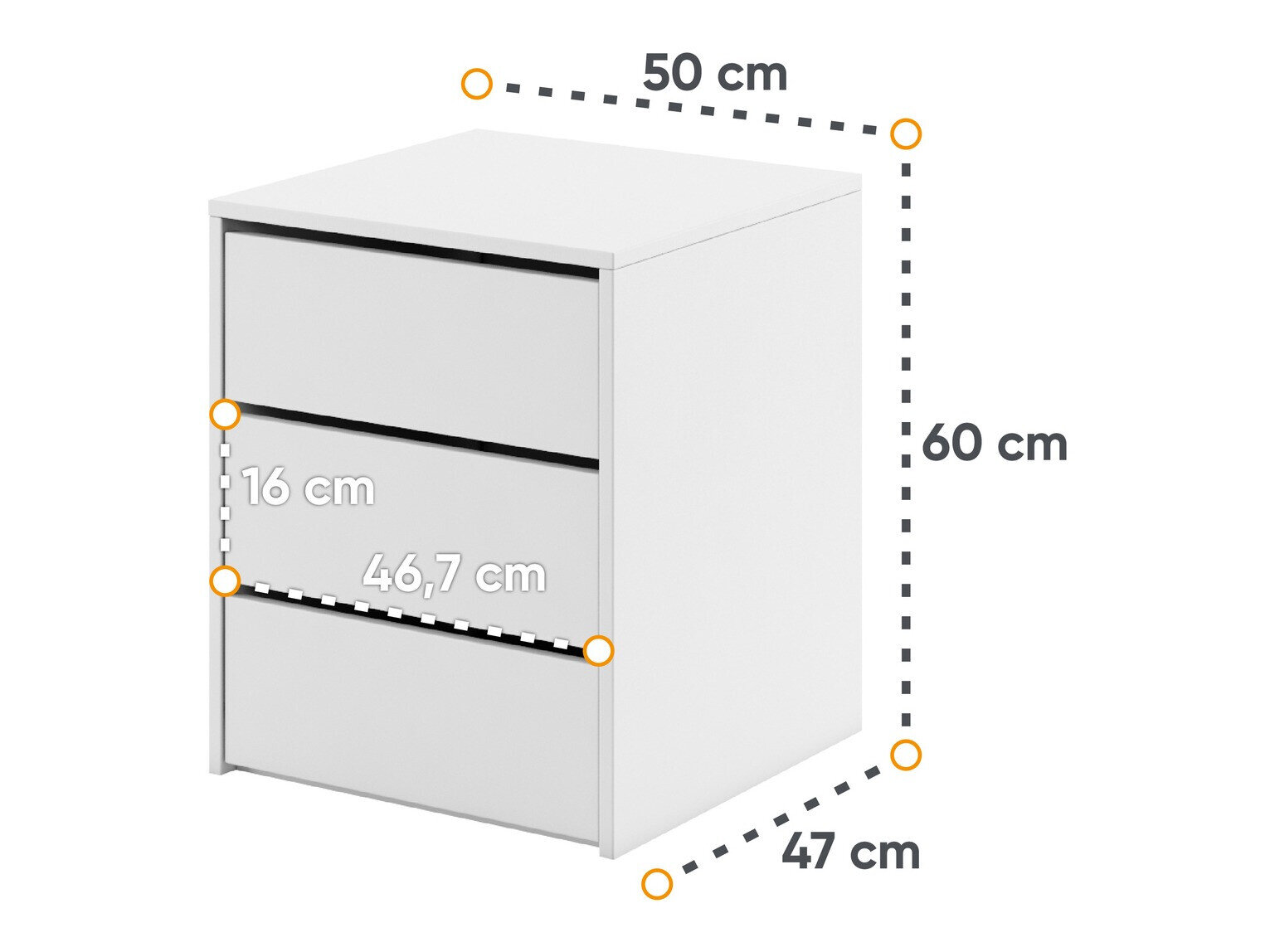 Sengebord Cirdelu 113 (Hvid)