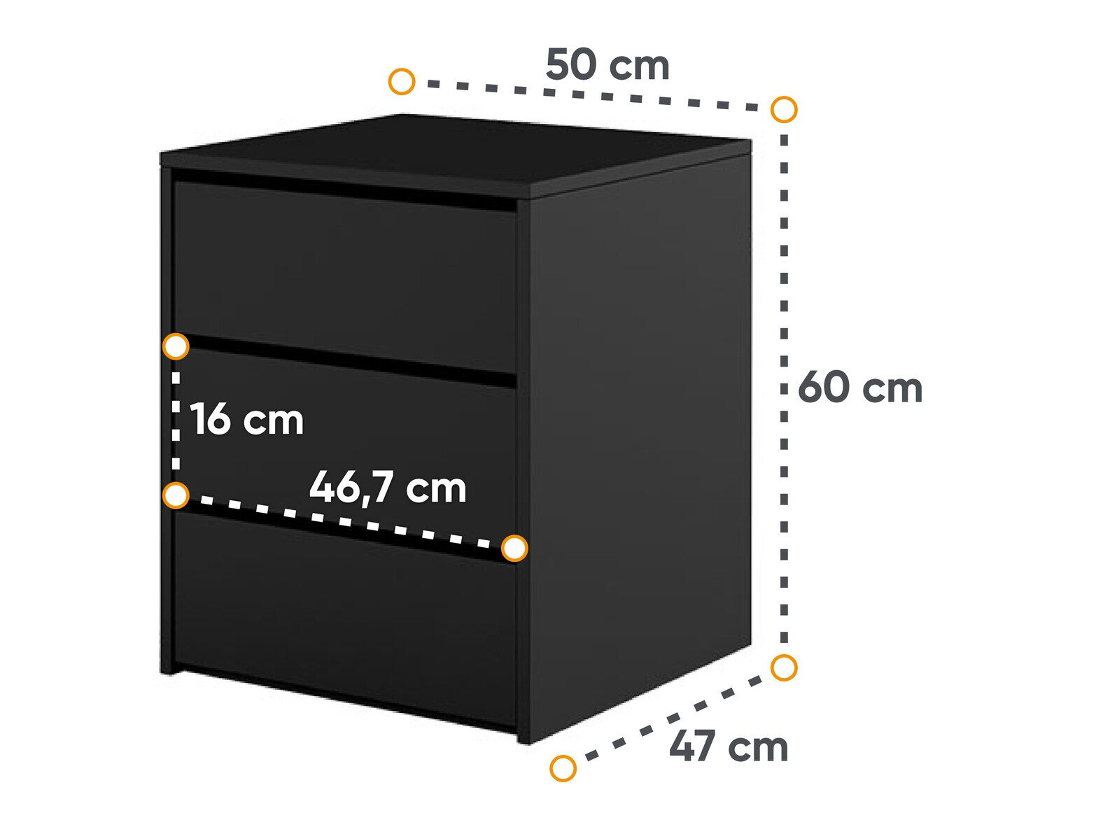 Sengebord Cirdelu 113 (Sort)