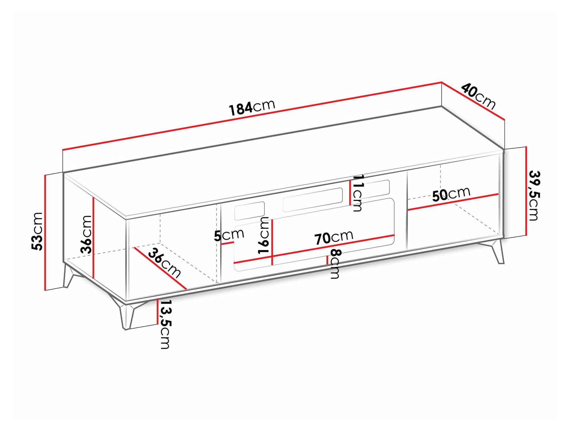 TV-bord Comfivo Camlue 110