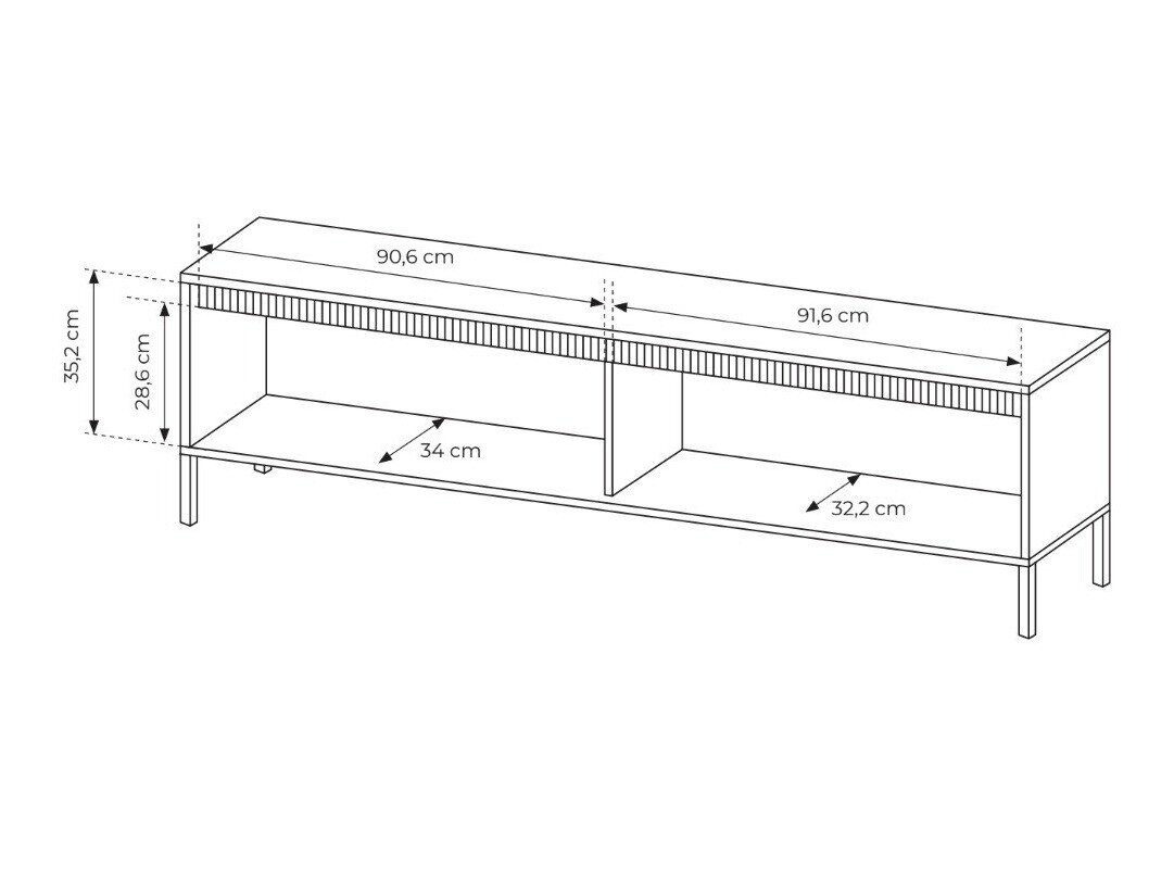 TV-meubel Romfele 104 (Zwart)