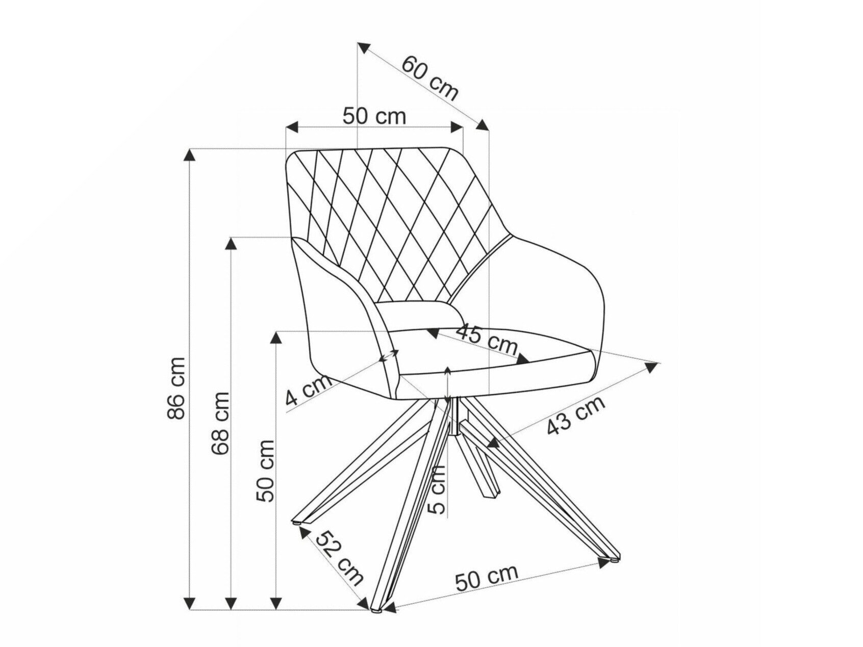 Stol Houston 1768 (Grå)