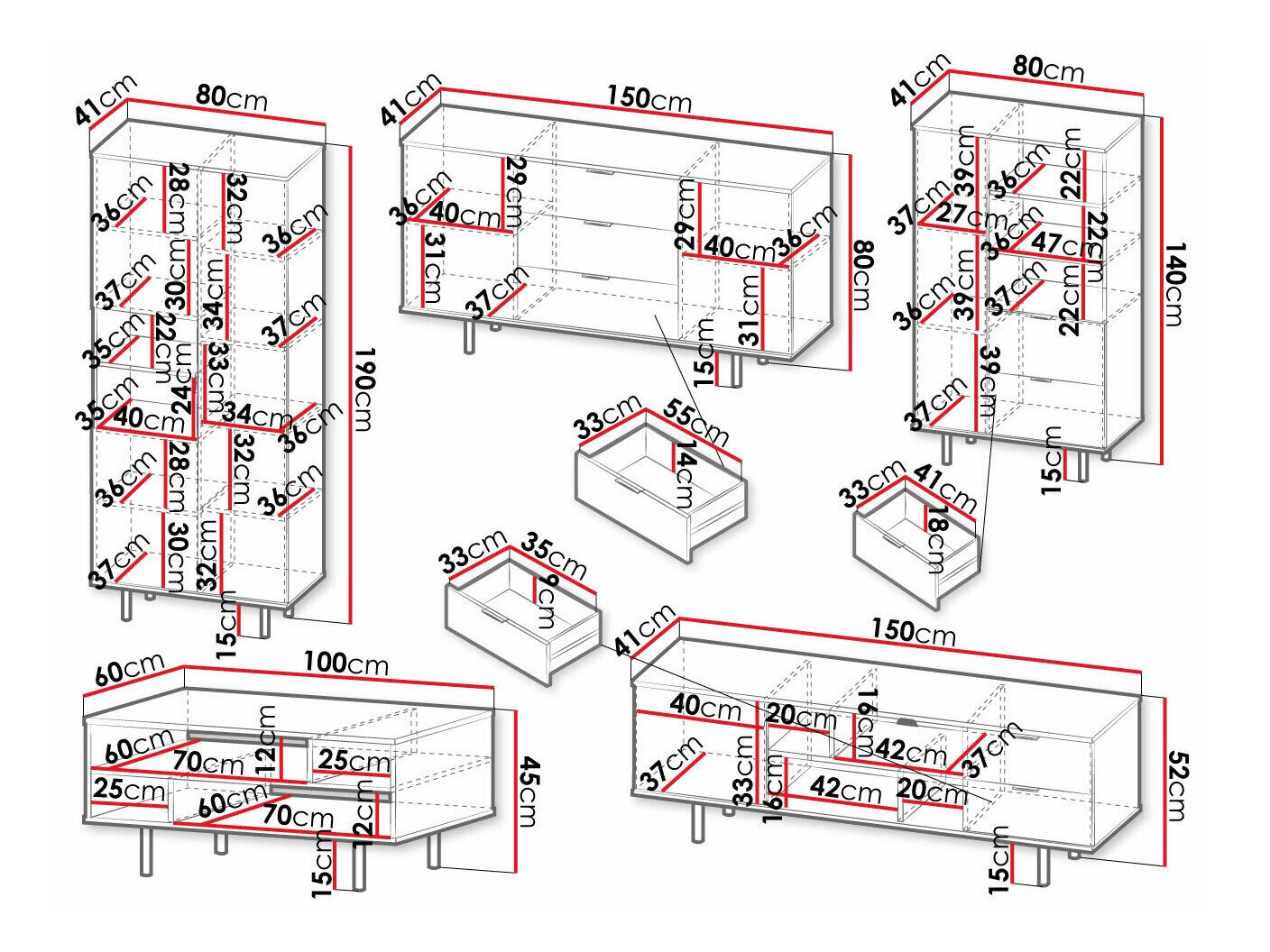 Stuemøbelsæt Decus I (Kashmir)