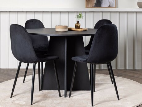 Valgomojo komplektas Dallas 4008 (Juoda)