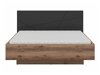Bed Fivale 122 (Donker delano-eik + Matzwart)