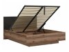 Bed Fivale 122 (Donker delano-eik + Matzwart)