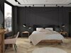 Bed Fivale 122 (Donker delano-eik + Matzwart)