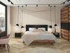 Bed Fivale 122 (Donker delano-eik + Matzwart)