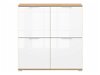 Dressoir Tivetra 103 (Wotan eik + Glanzend wit)