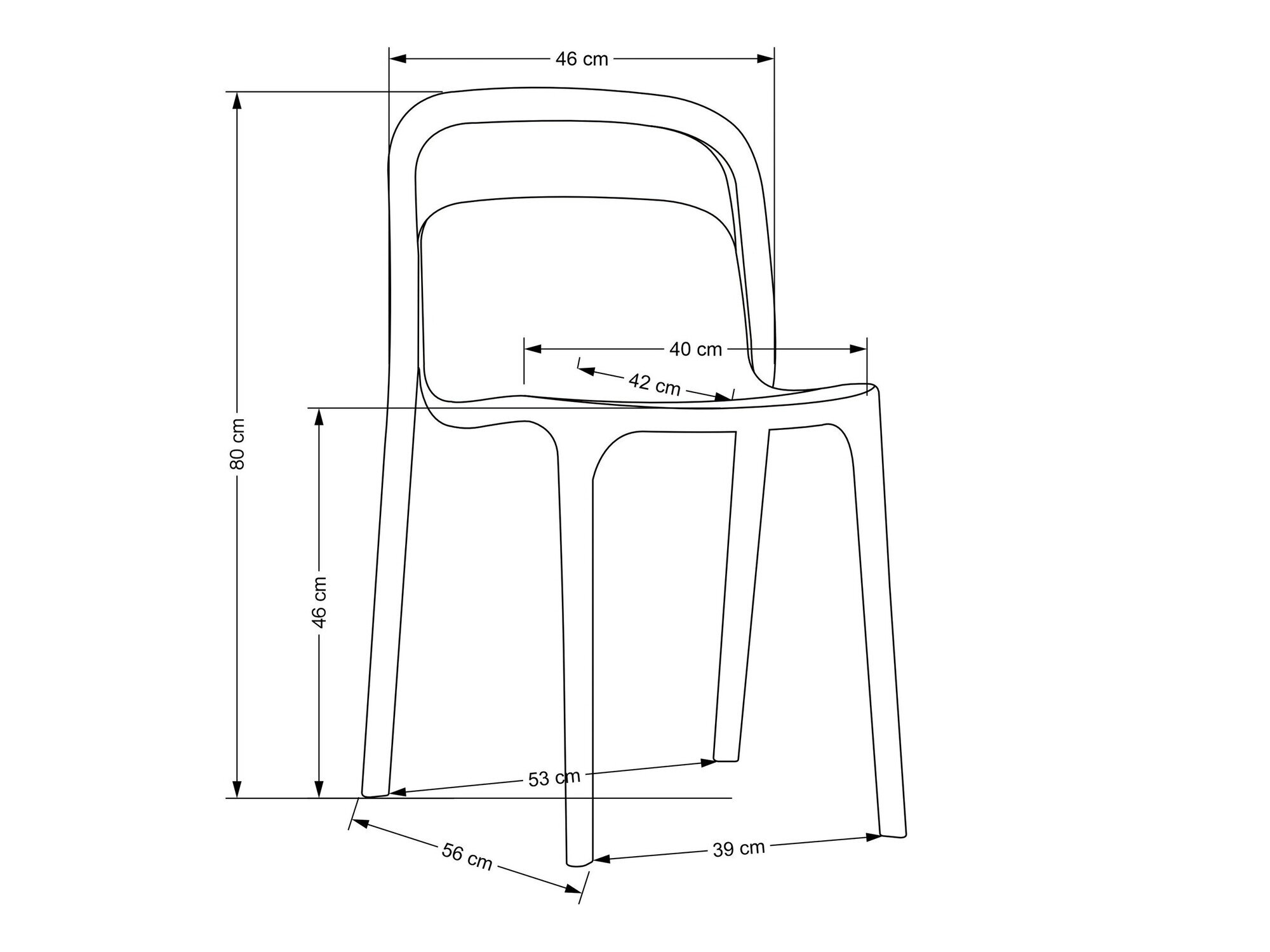 Stol Houston 1735 (Lys mynte)