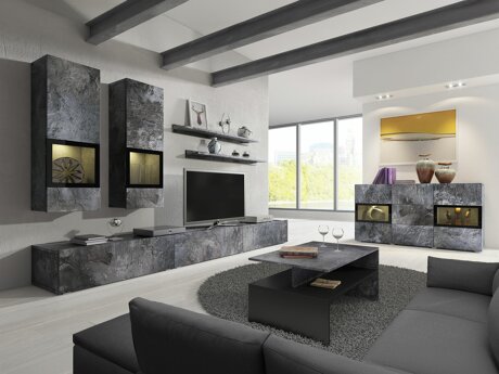 Stuemøbelsæt Serodeu 104 (Mørk beton)