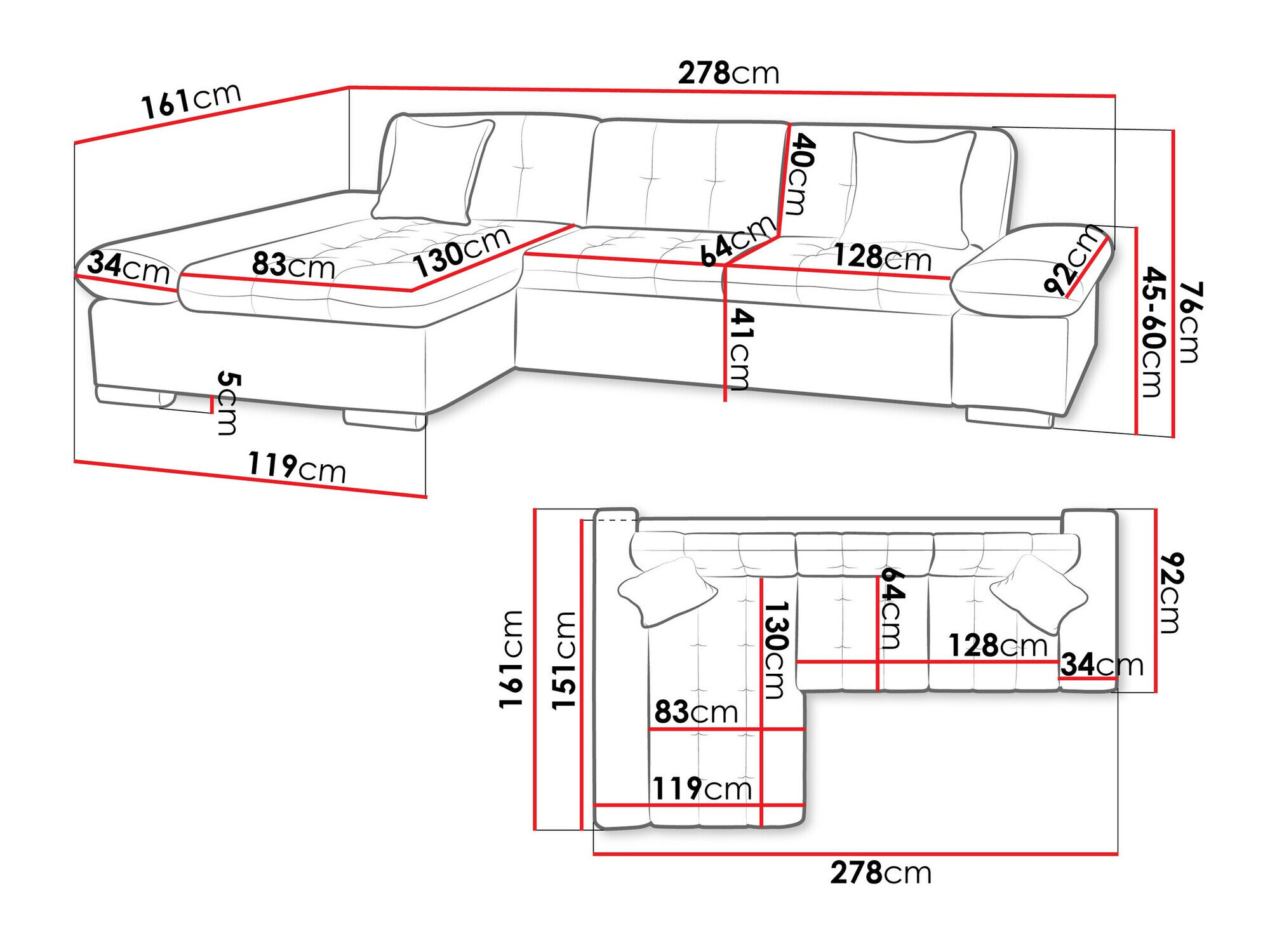 Hjørnesofa Comfivo 219 (Tracy 211.01)