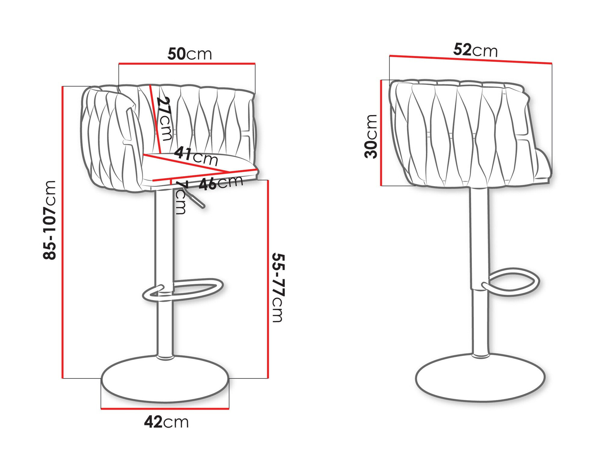 Barstol Comfivo 435 (Gylden + Beige)