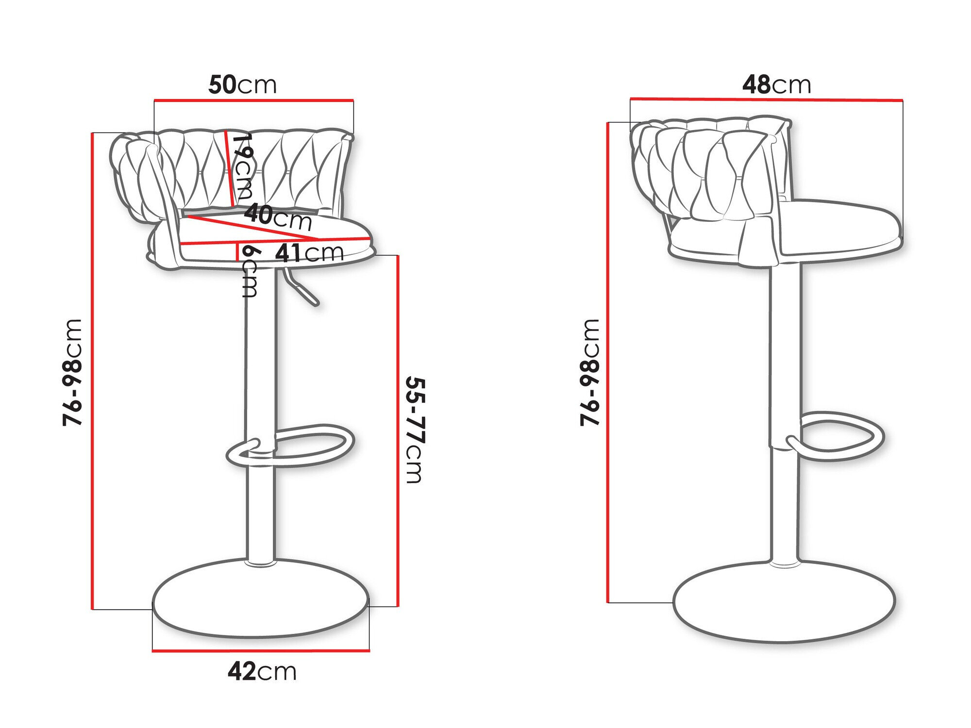 Barstol Comfivo Hilaritas II (Grå)