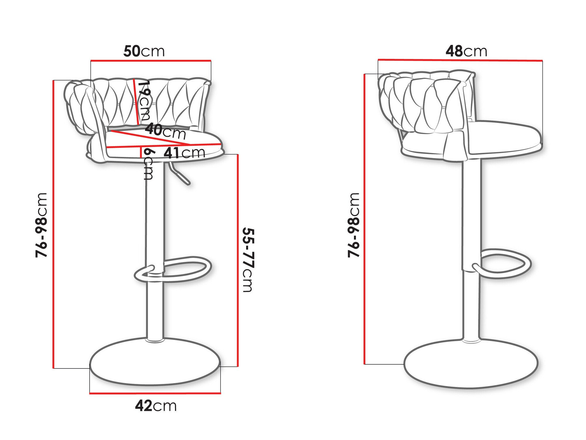 Barstol Comfivo Hilaritas II (Sort)
