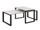 Couchtischset Norsica 421 (Weisser Marmor + Schwarz)