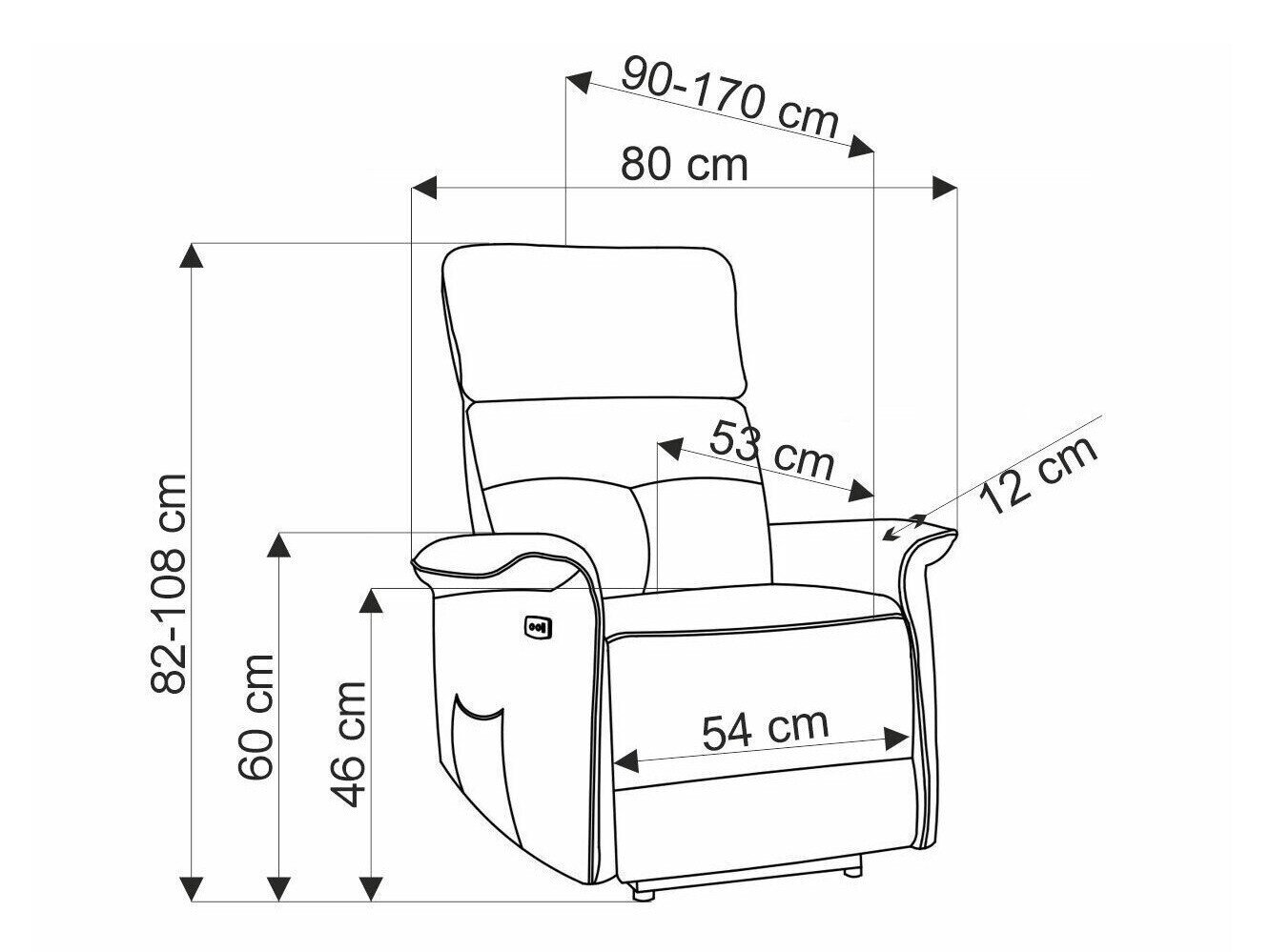 Hvilestol Houston 1543 (Gul)