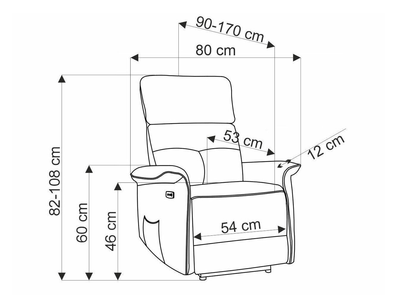 Relaxfauteuil Houston 1543 (Kaneel)