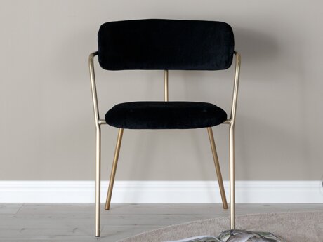 Stoel Dallas 108 (Zwart + Messing)