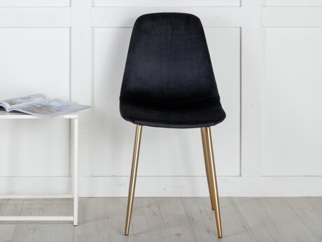 Stoel Dallas 252 (Zwart + Messing)
