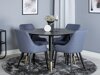 Eetkamerset Dallas 1181 (Blauw + Zwart)
