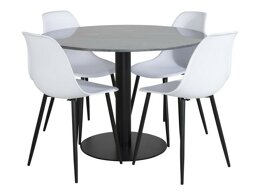 Eetkamerset Dallas 2630 (Wit + Zwart)