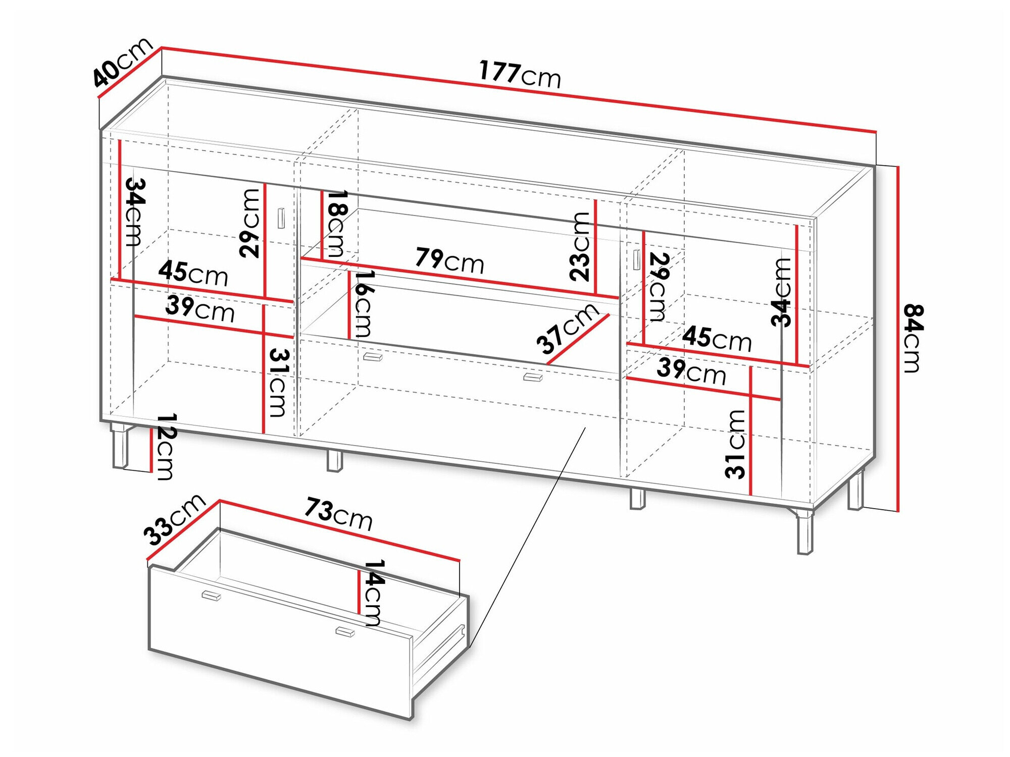 Kommode Mormavu 110 (Kashmir)
