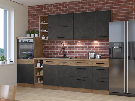 Modular kitchen set Wood Grey 137