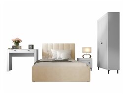 Slaapkamerset Mormavu 112 (Mat wit + Beige)