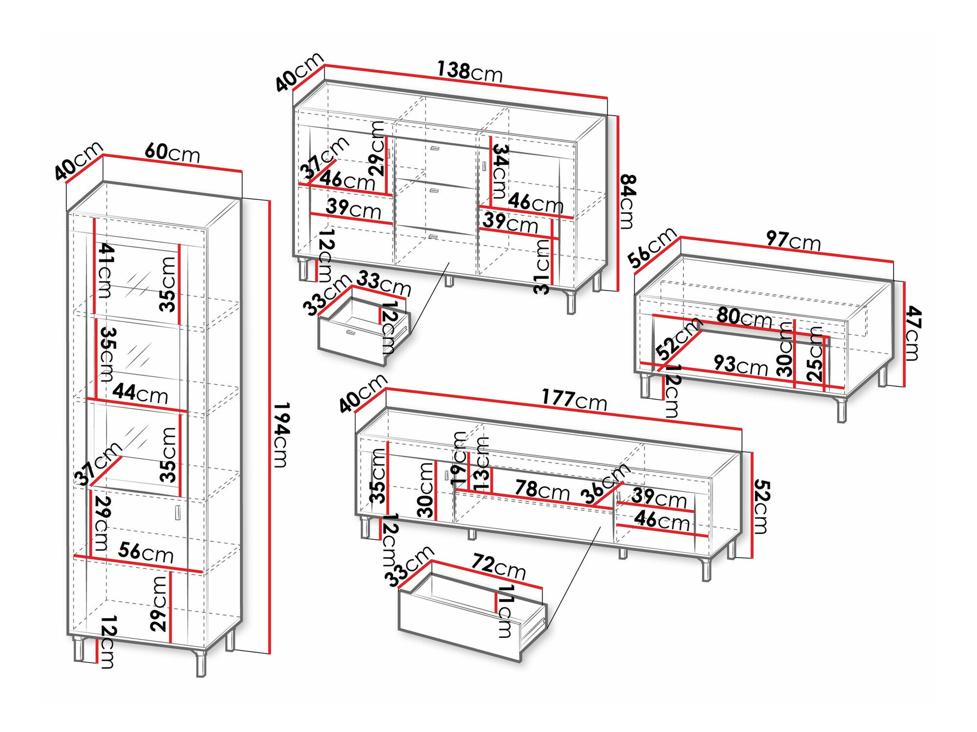Stuemøbelsæt Mormavu 114 (Mat hvid)