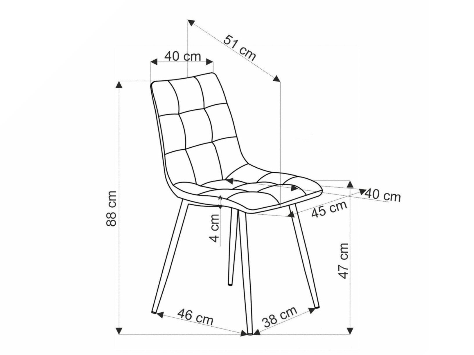 Stol Houston 1783 (Grå)
