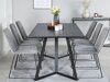 Eetkamerset Dallas 1972 (Zwart + Grijs)