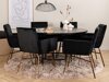 Eetkamerset Dallas 2391 (Zwart + Messing)