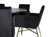 Eetkamerset Dallas 2391 (Zwart + Messing)